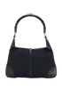 Vintage Bamboo Jackie, &pound;380, Handbags, Black, Canvas/Leather, Back view